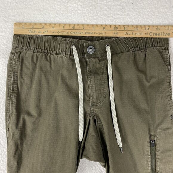 Vuori Pants Mens Size M Green Ripstop Climber Drawstring Hiking Outdoors Camping - Picture 11 of 11